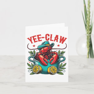 Cartão Crawfish Boil Cowboy Hat Texas Louisiana Party Yee