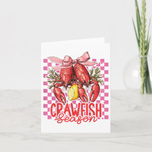 Cartão Crawfish Season Crawfish Boil Lagosta Cajun Men Wo