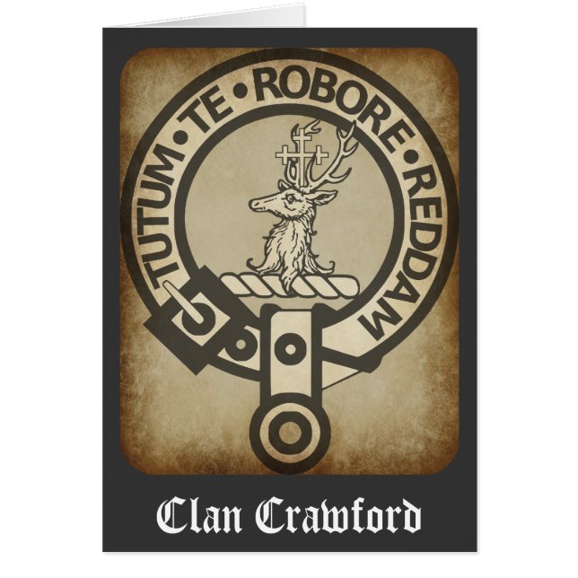 Cartão Crawford Crest Insígnia Antiga (Frente)