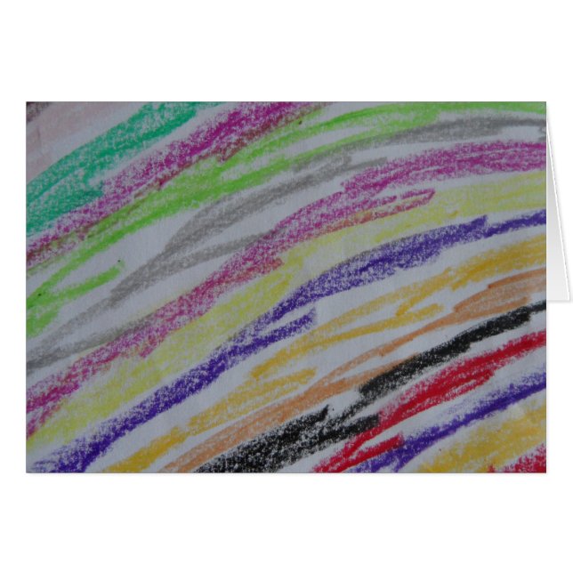 Cartão Crayon Drawing Lines (Frente Horizontal)