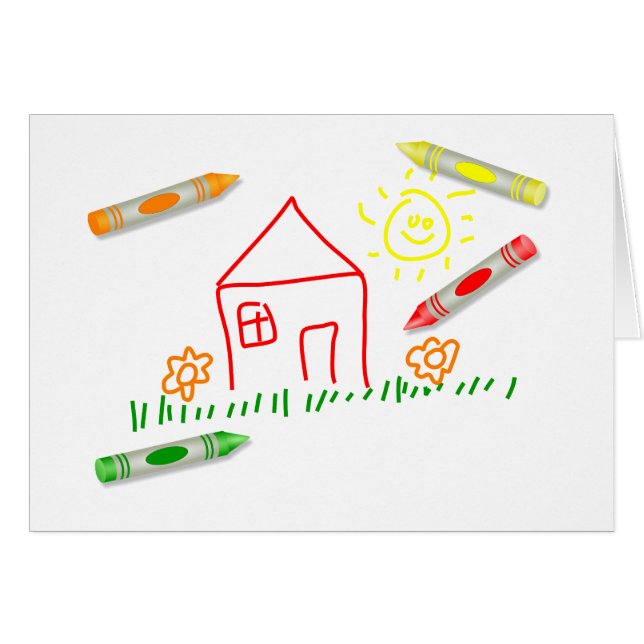 Cartão Crayon House (Frente Horizontal)