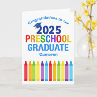 Crayon Personalizado de Graduação Pré-Escolar 2025