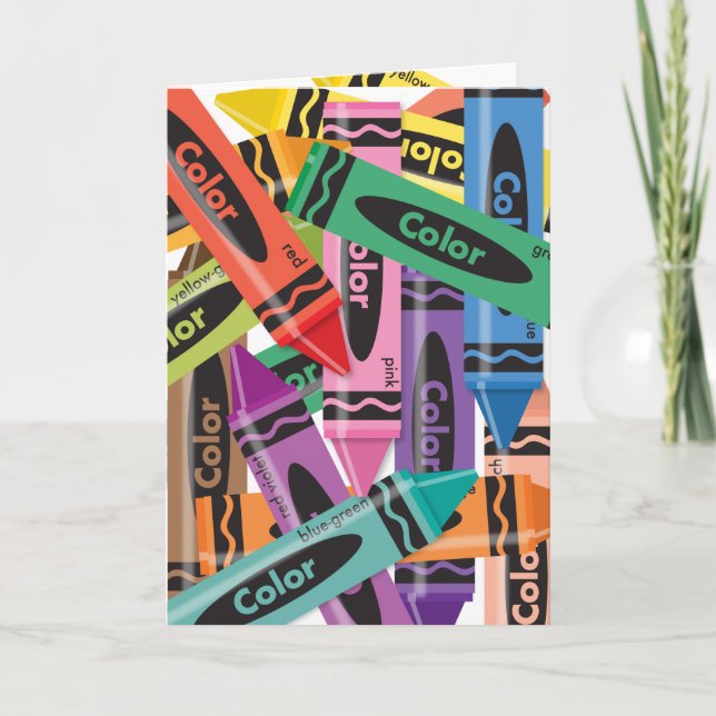 Cartão Crayons - Greeting Card (Frente)