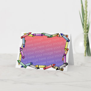 Cartão Crayons photo card