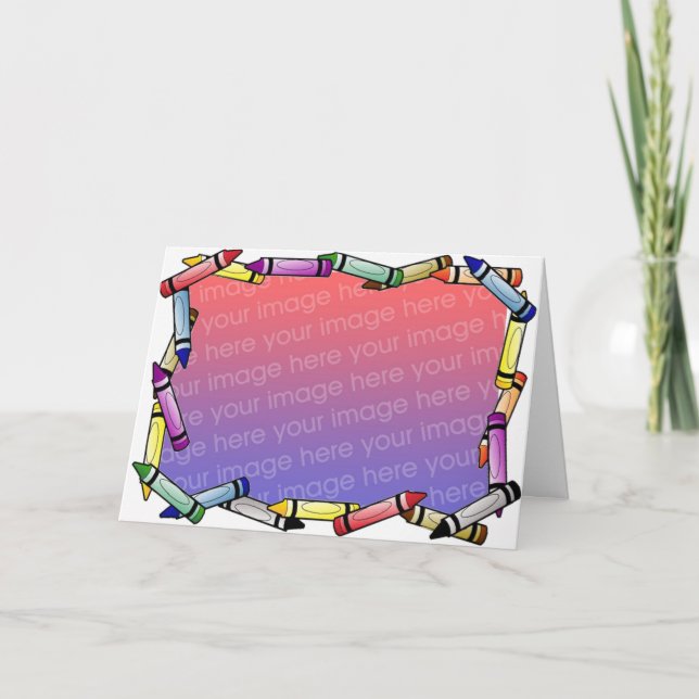 Cartão Crayons photo card (Frente)