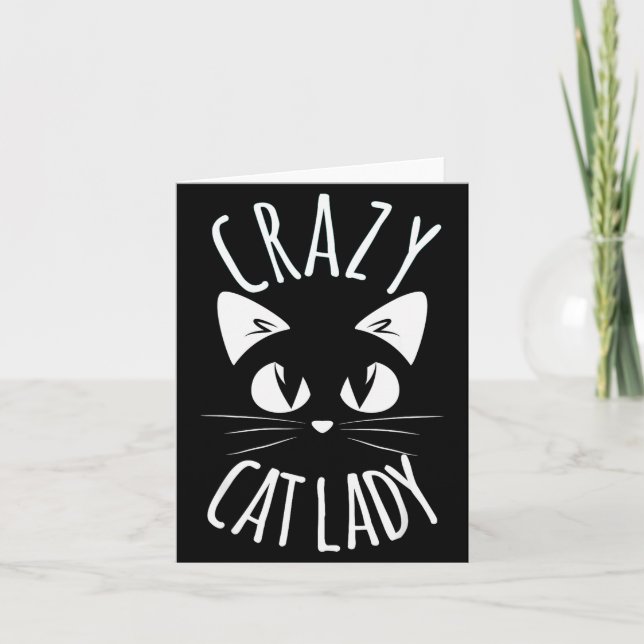 Cartão Crazy Cat Lady Funny Fur Mom Mother's Day Christma (Frente)