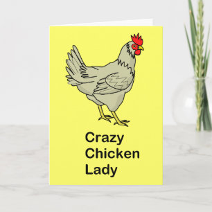 Cartão Crazy Chicken Lady