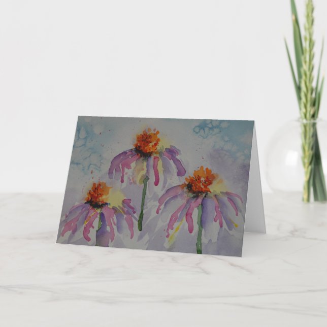 Cartão Crazy Cone Flower Note Card (Frente)