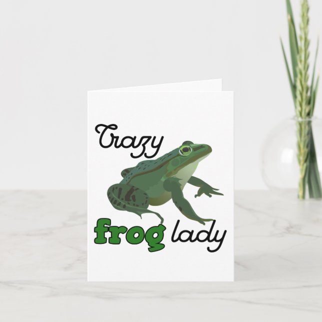 Cartão Crazy Frog Lady Frog lover gifts (Frente)
