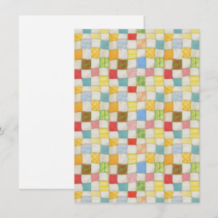 Cartão CRAZY QUILT 4.5x6.25 Placa plana / Vertical