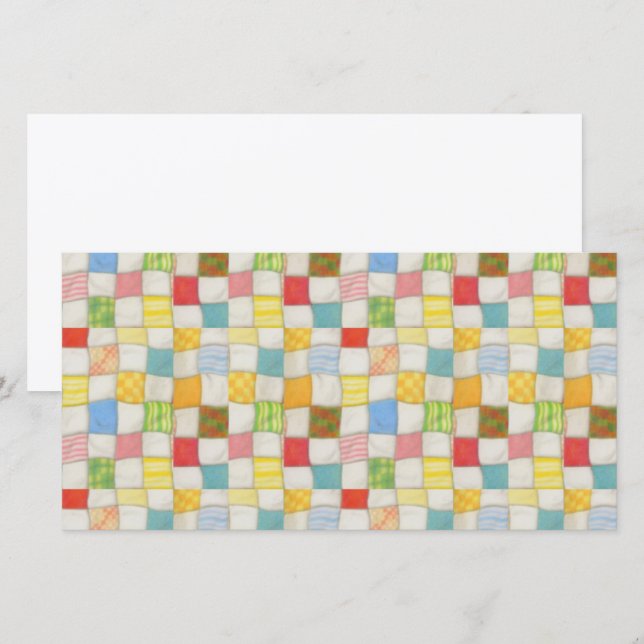 Cartão CRAZY QUILT 8x4 Flat Card / Horizontal (Frente/Verso)