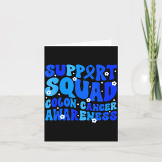 Cartão Crc colon cancer awareness support squad blue