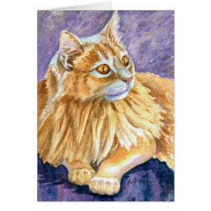 Cartão Cream Angora Cat