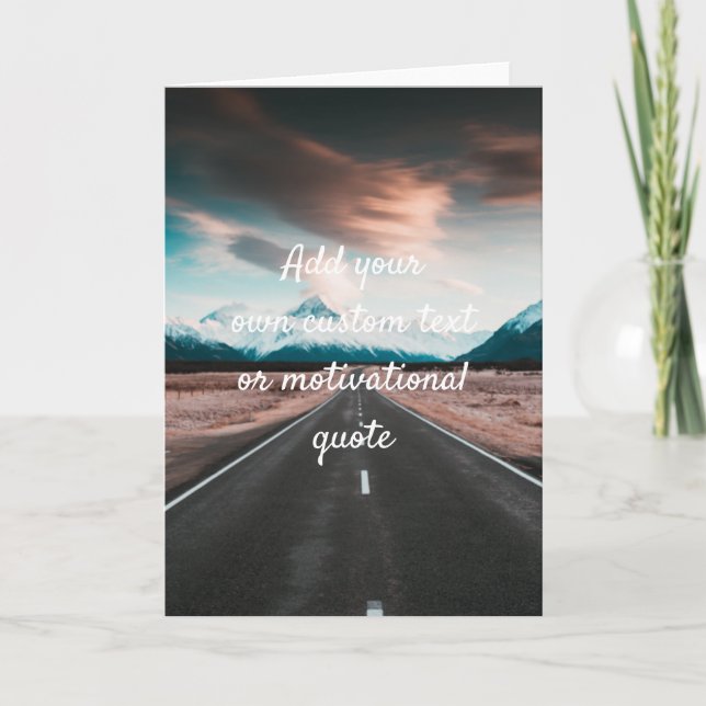 Cartão Create Your Own Custom Quote - Open Road (Frente)