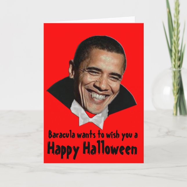 Cartão Create Your Own Halloween Card: Baracula (Frente)