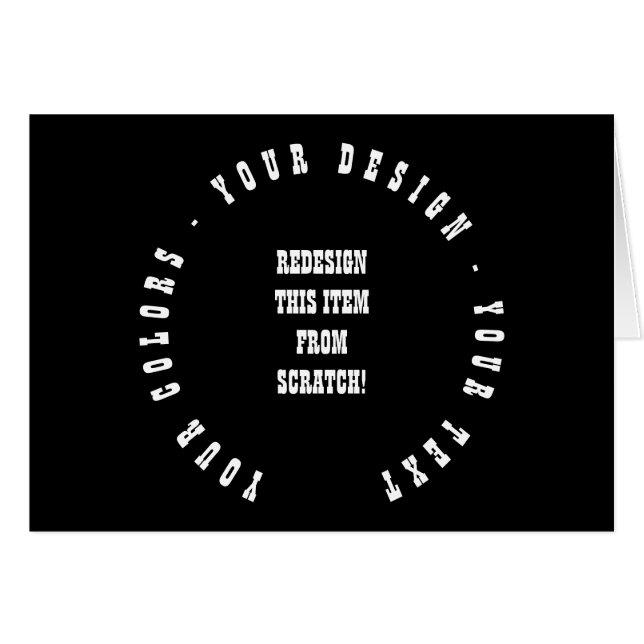 Cartão Create Your Own Menu Card (Frente Horizontal)