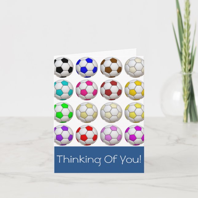 Cartão Create Your Own Soccer Thinking Of You Card (Frente)