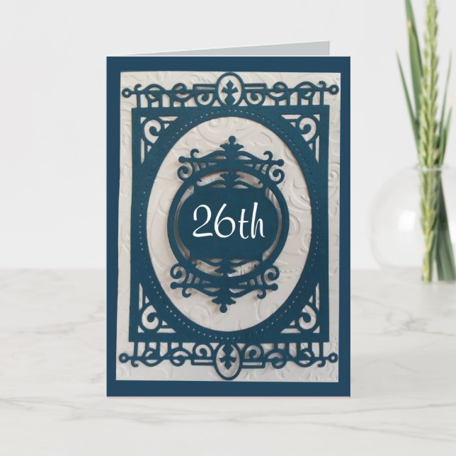 Cartão Creative Die Cut Happy Birthday Card ~ any age (Frente)