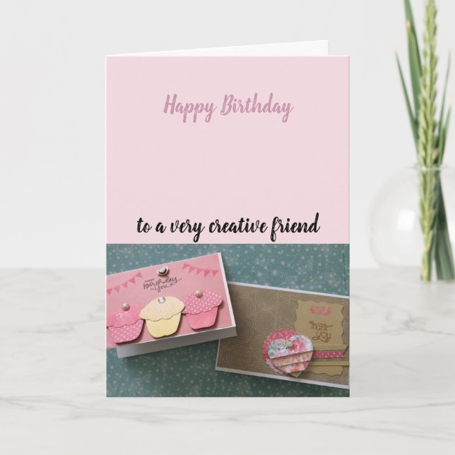 Cartão Creative Friend Birthday Wishes (Frente)