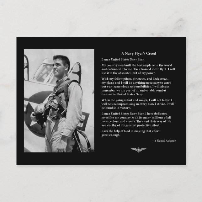 Cartão Creed do marinho Flyer (Frente)