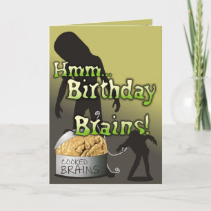 Cartão Creepy and Cute - Birthday Brains Card