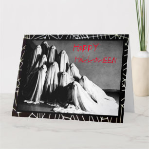 Cartão Creepy Ghosts Halloween Horror Card