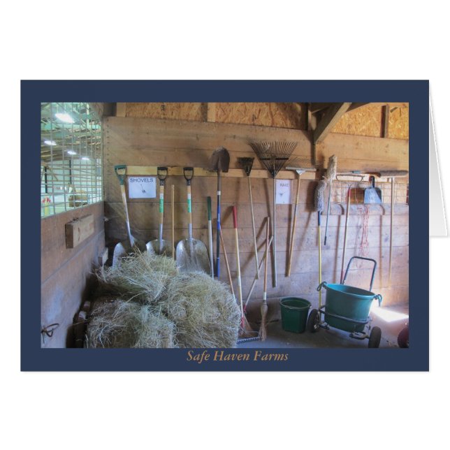 Cartão Cremalheira da ferramenta em fazendas do abrigo (Frente Horizontal)