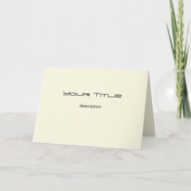 Cartão Creme Color/Basic Paper Greeting Card (Frente)