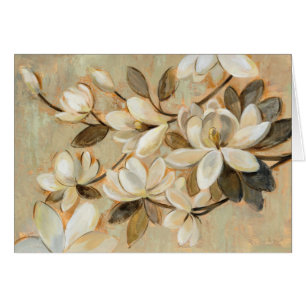Cartão Creme da simplicidade da magnólia