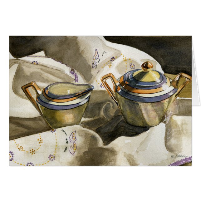 Cartão Creme e açúcar (Frente horizontal)