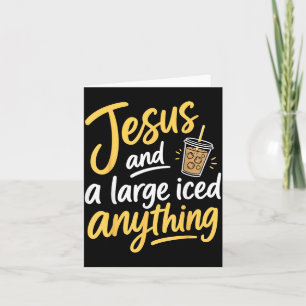 Cartão Crente Engraçado Jesus Café Fé Cristã