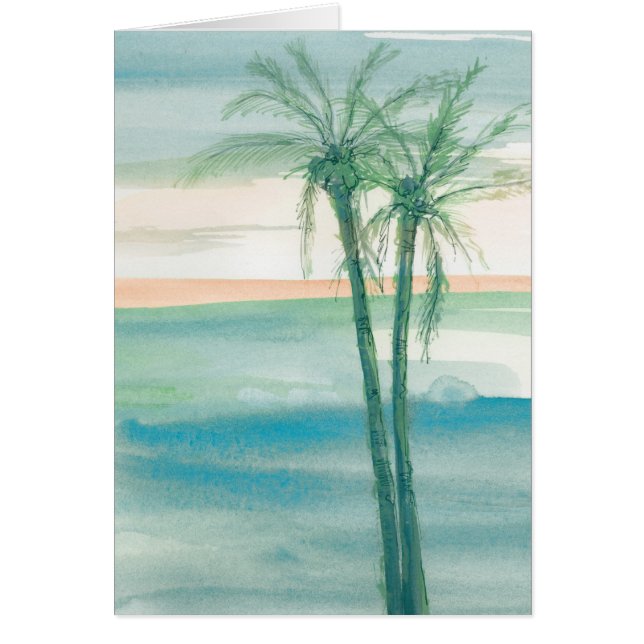 Cartão Crepúsculo calmo tropical (Frente)