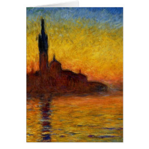 Cartão Crepúsculo de Claude Monet //Veneza