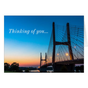 Cartão Crepúsculo na Ponte Bill Emerson Pensando em você