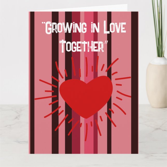 Cartão Crescendo Apaixonados Juntos (Frente)