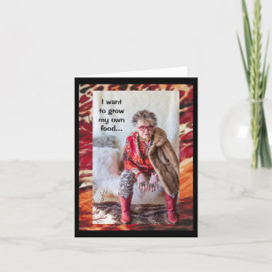 Cartão Crescendo minha própria Comida