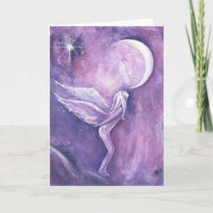 Cartão Crescent Moon Fairy Greeting Card