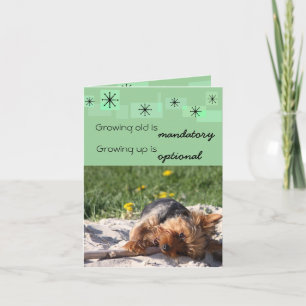 Cartão Crescer velho é obrigatório Crescer é opcional