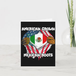 Cartão Crescido Americano Raízes Mexicanas Apaixonado pel
