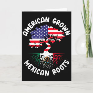 Cartão Crescido Americano Raízes Mexicanas Raízes México