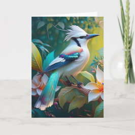 Cartão Crested Teal Winged Jay