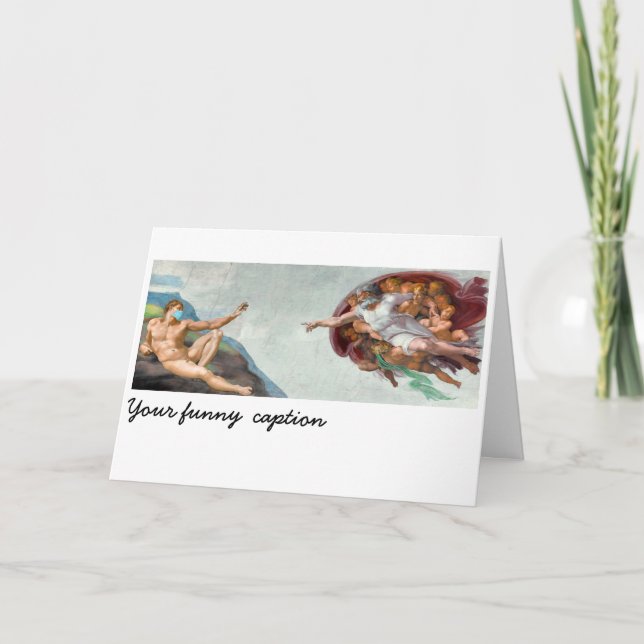 Cartão Criação de Adão a 6 Pés de Distância (Frente)