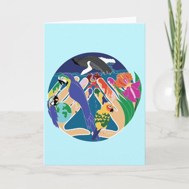 Cartão Criação tropical (Frente)