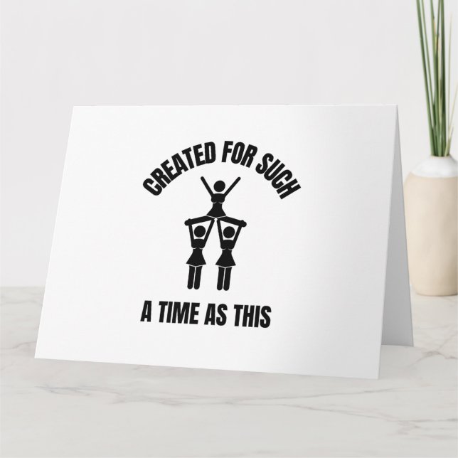 Cartão Criado por um tempo como este líder de torcida (Frente)