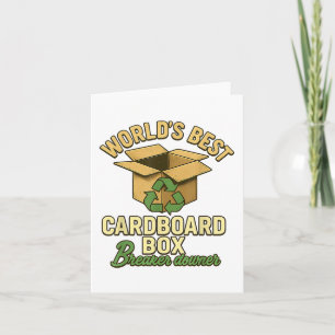 Cartão Criador de caixas de papelão do mundo Engraçado Ec