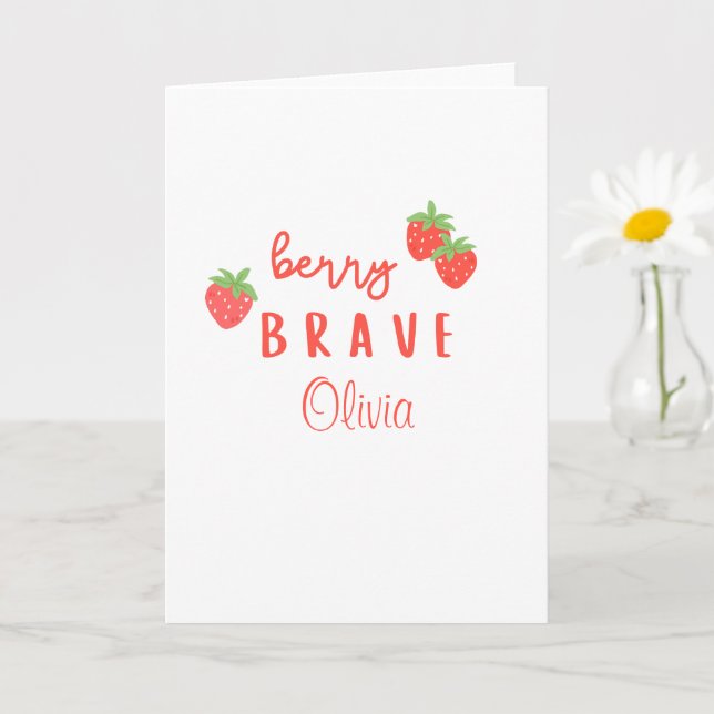 Cartão criança corajosa câncer infantil nome personalizad (Planta pequena)