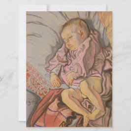 Cartão Criança jovem dormindo em um Travesseiro