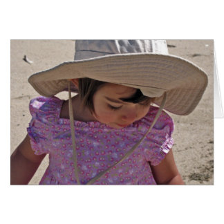 Cartão Criança na praia