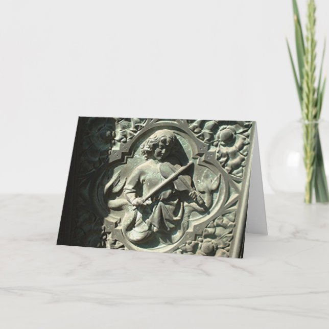 Cartão Criança Tocando Violino (Frente)