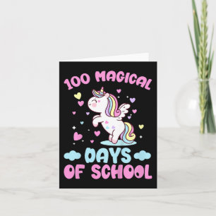 Cartão Crianças 100 Dias Mágicos De Meninas Escolares 100
